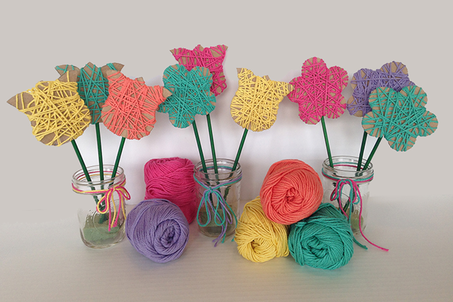 Easy Yarn Flowers