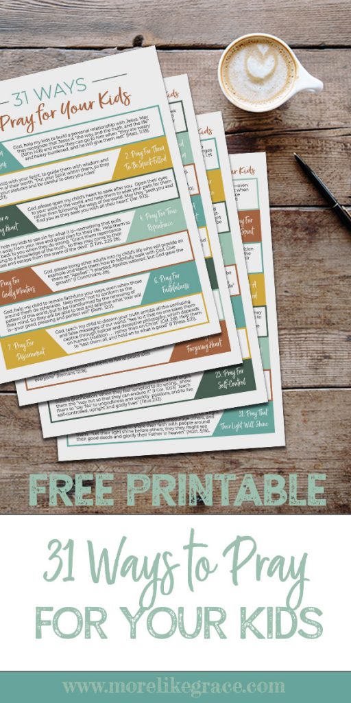 Display of printable prayer guide